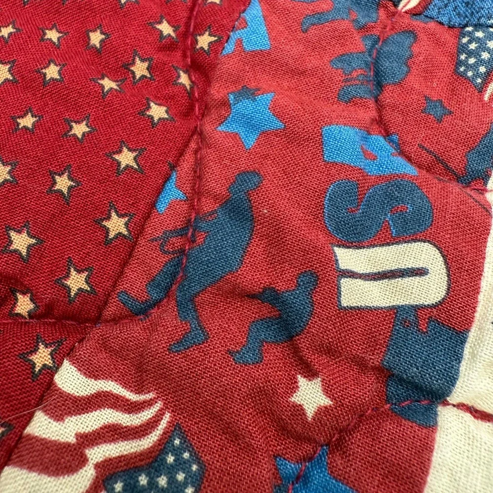 Vintage Military inspired baby quilt/lap blanket, two sided 33.5inx33.5in